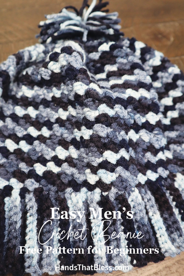 easy mens crochet beanie free pattern for beginners