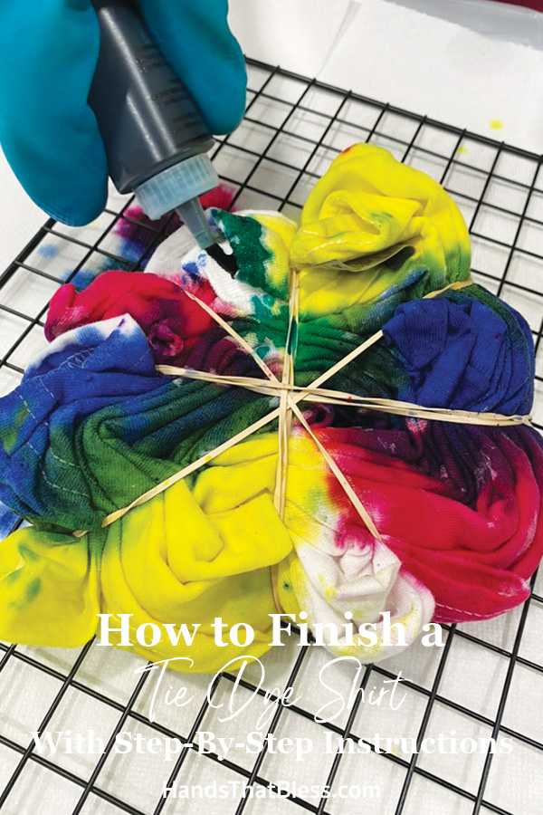 how to finish a tie dye shirt