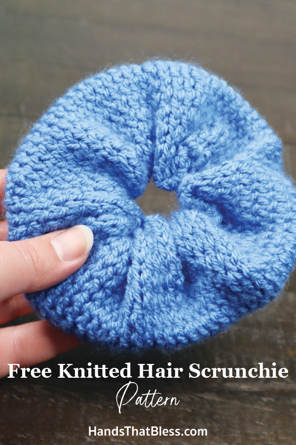 knitted hair scrunchie pattern