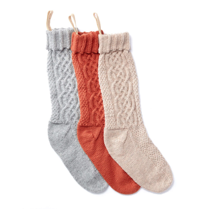 Image for Patons Sugar Twist Knit Stocking Pattern
