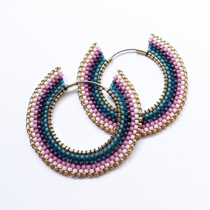 Image for Striped Hoop Earrings