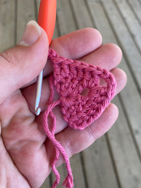 crochet bandana step 2