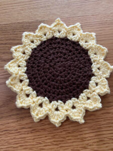 Beautiful Free Crochet Sunflower Coaster Pattern - Hands That Bless