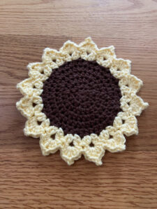 Beautiful Free Crochet Sunflower Coaster Pattern - Hands That Bless