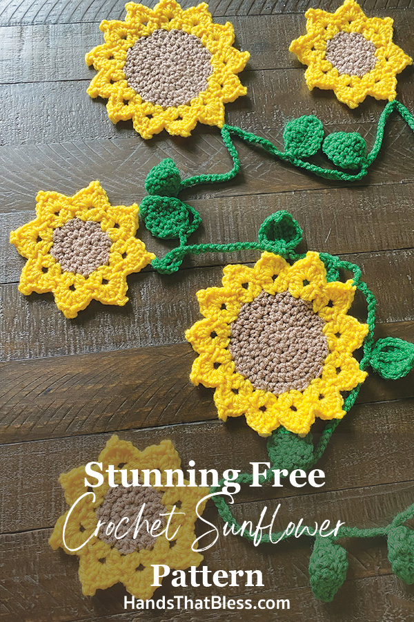 Stunning Free Crochet Sunflower Pattern