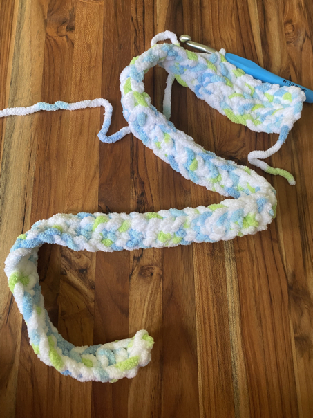 crochet chunky blanket step 2