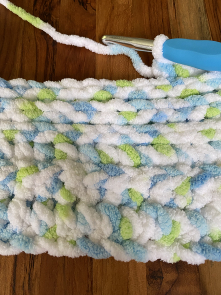 crochet chunky blanket step 5