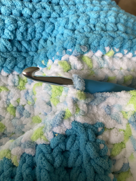 crochet chunky blanket step 6