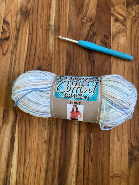 crochet kitchen towel step 1