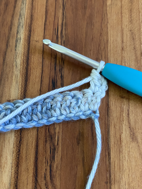 crochet kitchen towel step 4