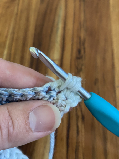 crochet kitchen towel step 6