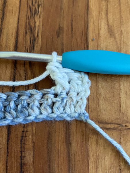 crochet kitchen towel step 7