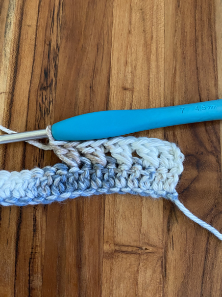 crochet kitchen towel step 8