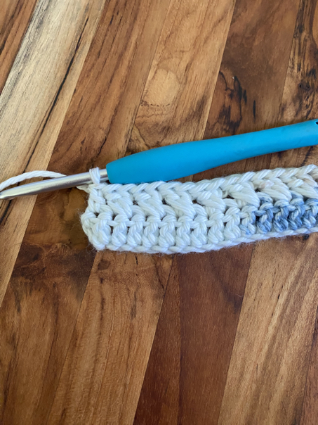 crochet kitchen towel step 9