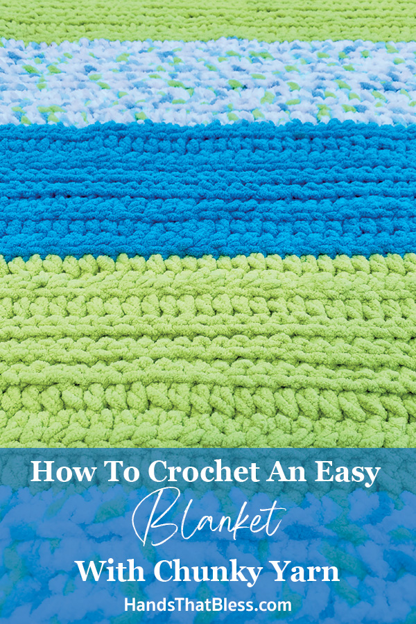 how to crochet an easy blanket with chunky yarn