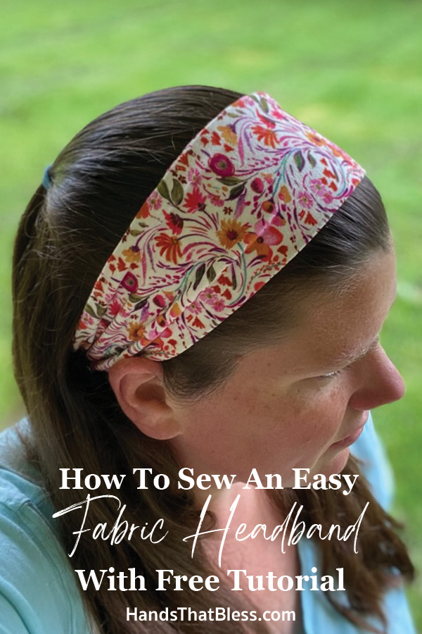 how to sew an easy fabric headband tutorial