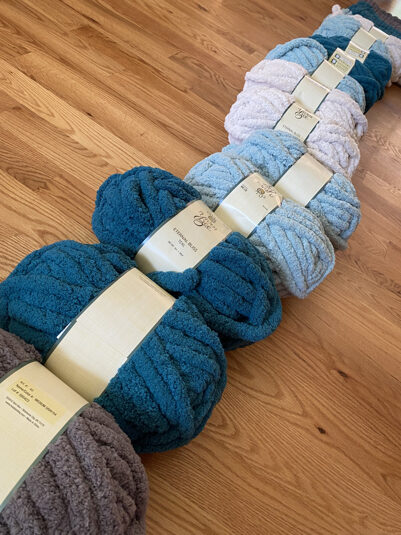 before you start the finger knit blanket
