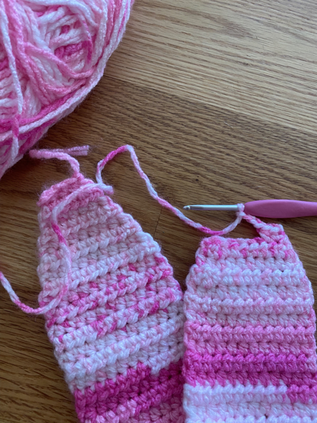 Crochet Ear Warmer Pattern With Buttons step 12