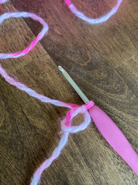ear warmer flower step 1