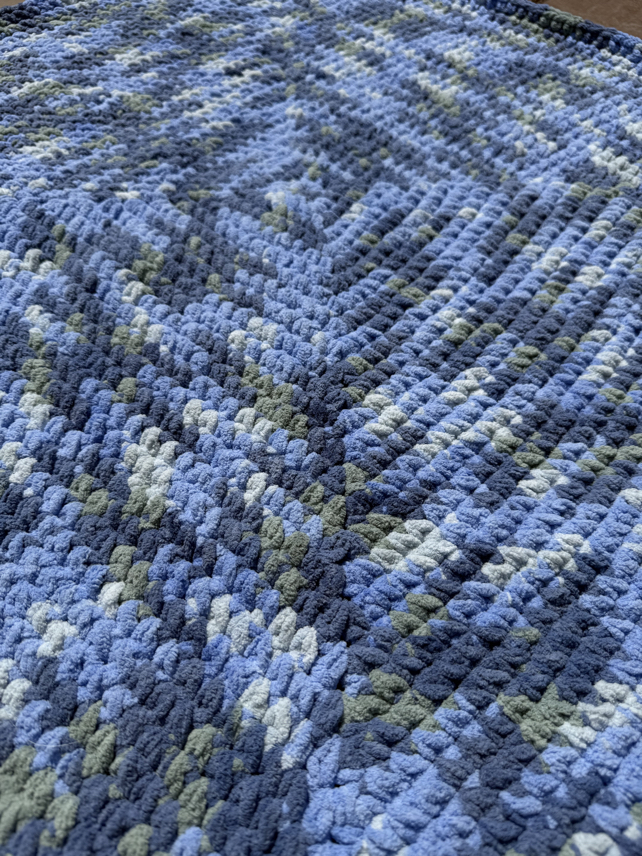 Square Pattern Crochet Blanket
