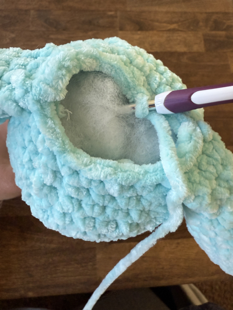 crochet teddy bear step 33