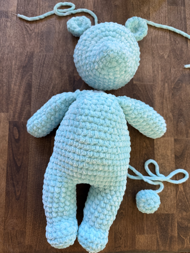 crochet teddy bear step 50