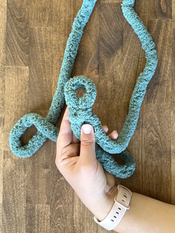 hand knit throw pillow step 1