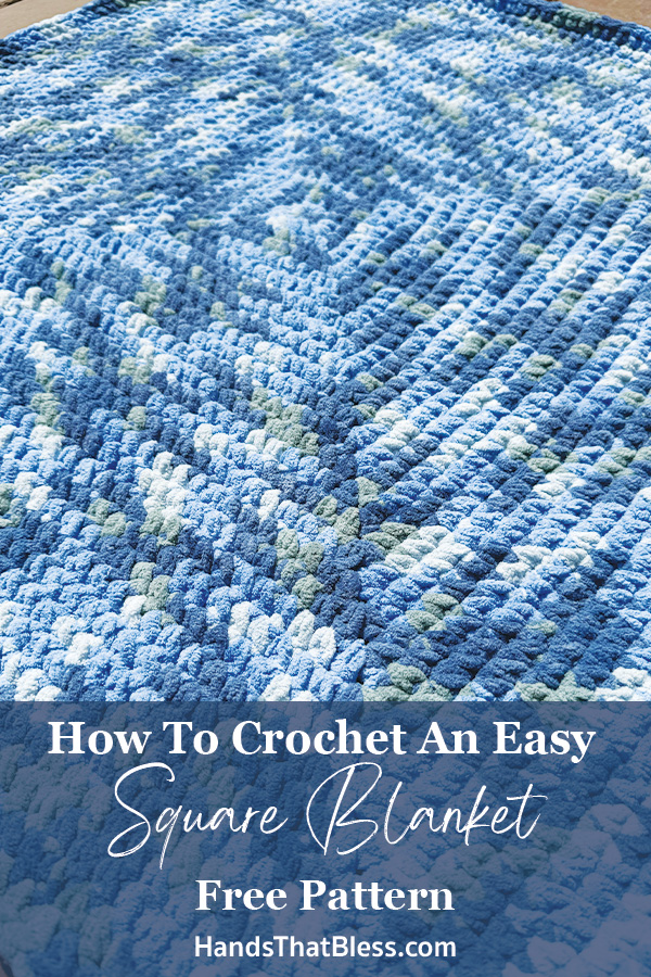 how to crochet an easy square blanket