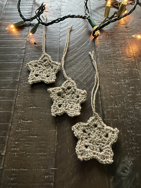 crochet star ordiments