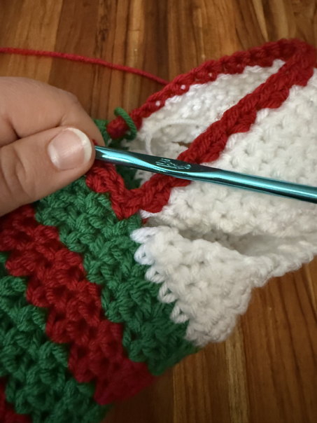 crochet stocking pattern step 15