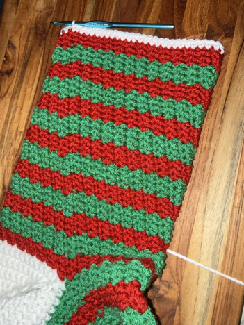 crochet stocking pattern step 17