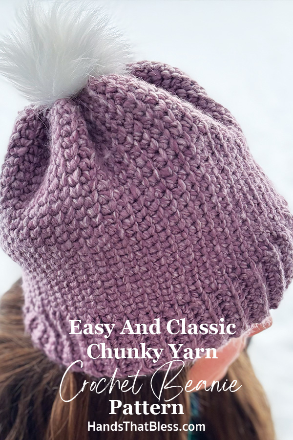 easy and classic chunky yarn crochet beanie pattern