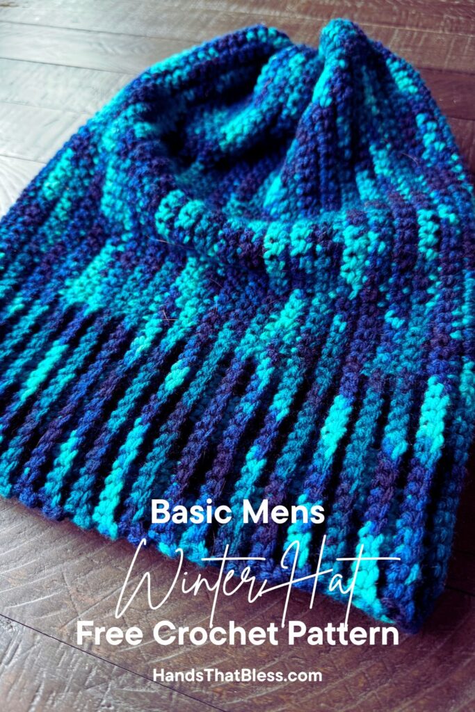 basic mens winter hat crochet pattern