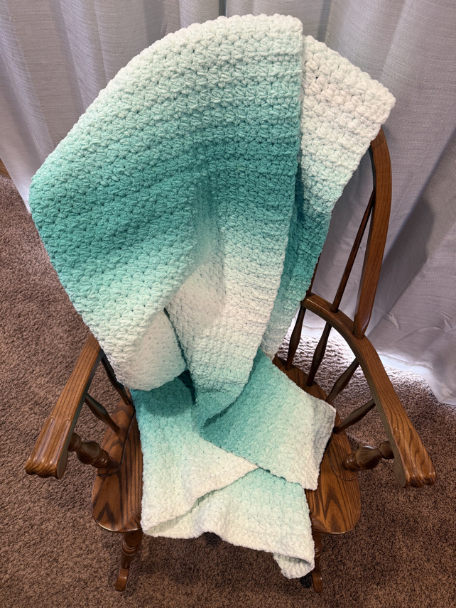 easy single and half double stitch blanket