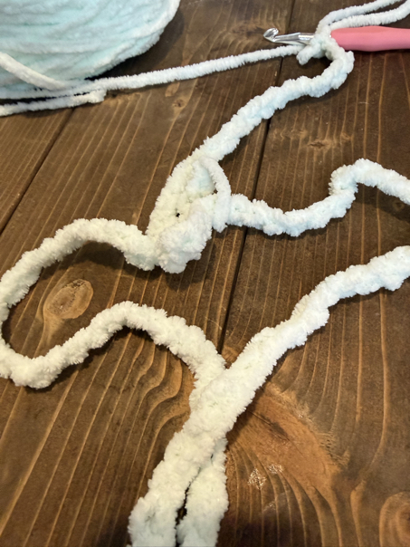single and half double crochet blanket step 2