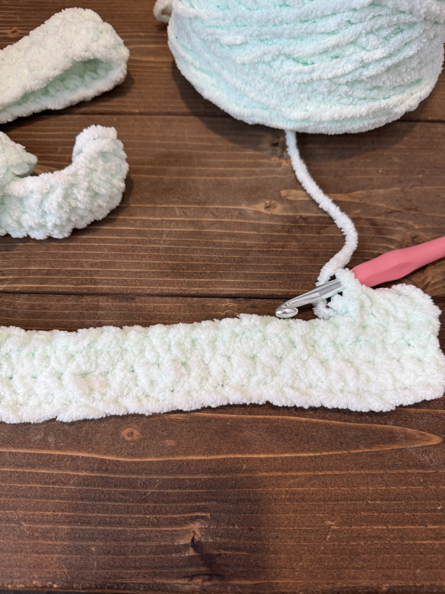 single and half double crochet blanket step 3