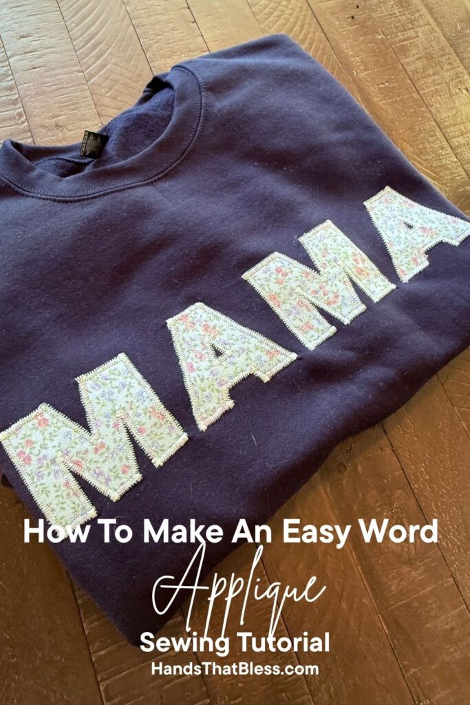 how to make an easy word applique