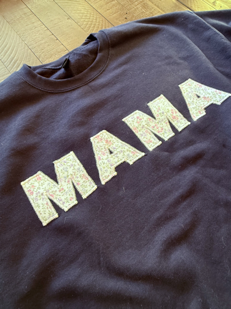 mom applique sweatshirt