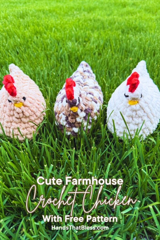cute farmhouse crochet chicken pattern