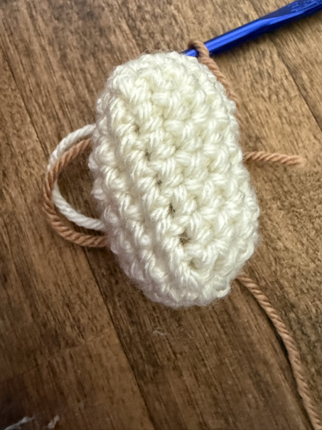 crochet cow head step 2