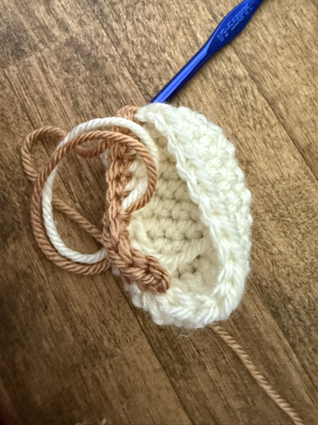 crochet cow head step 3