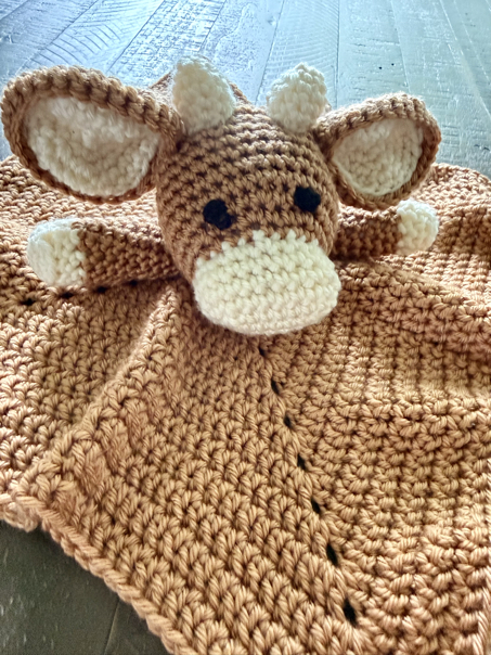 crochet cow lovey