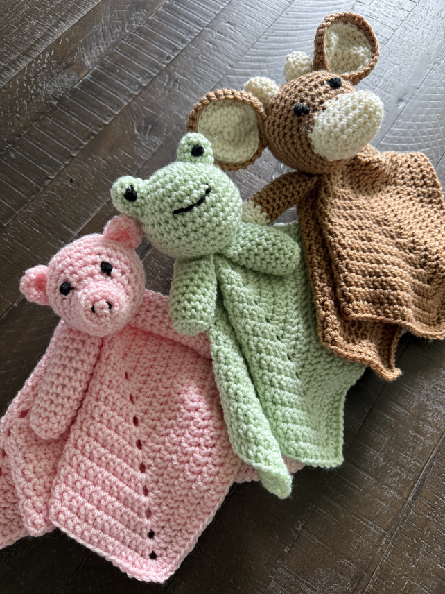crochet lovey farm animals