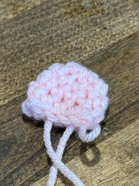 crochet pig ears step 3