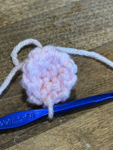 crochet pig ears step 4
