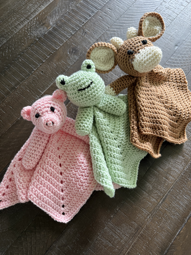 cute crochet farm animal lovies