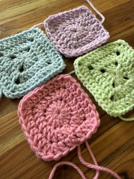 how to make solid granny squares