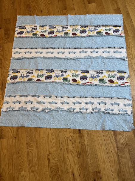 how to sew a baby rag quilt