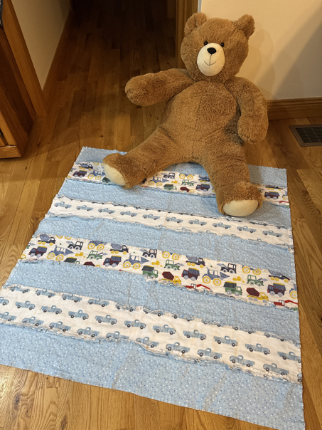 how to sew a strip rag quilt