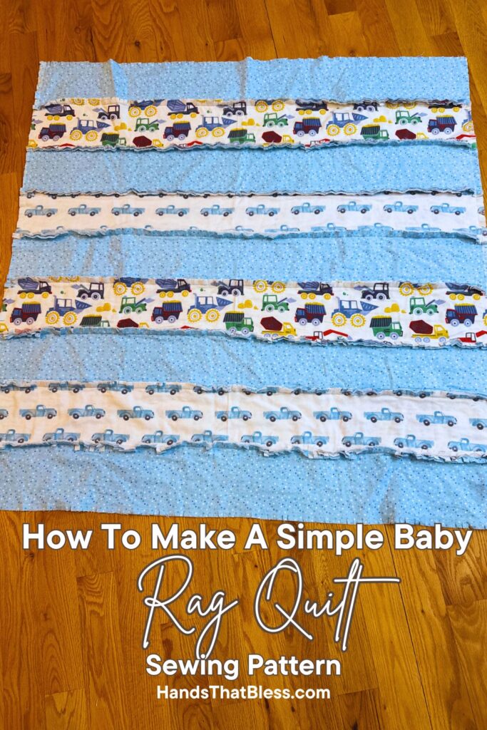 simple baby rag quilt sewing pattern